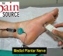 14-cm distance (around the medial malleolus)
